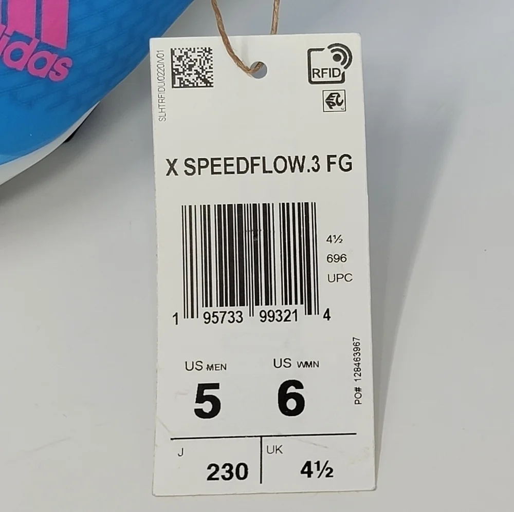 Adidas X Speedflow.3 FG GW7483 Aqua Blue Football Soccer Cleats Mens Size 5 New